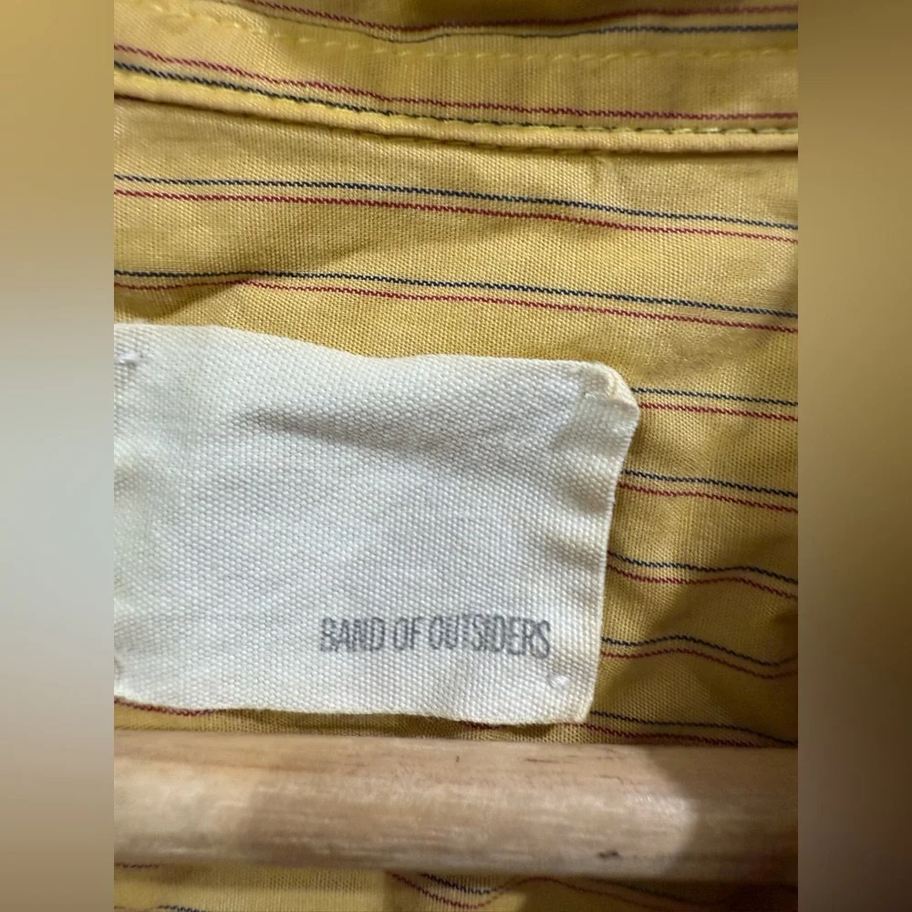 Band Of Outsiders Yellow Pinstripe Button-Down Shirt